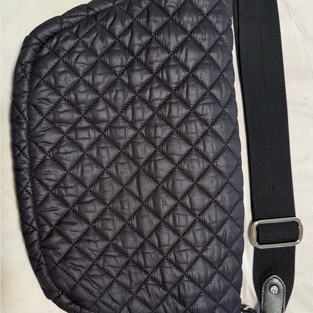 MZ Wallace Quilted Black Bag with Silver Accents - Picture 3 of 5